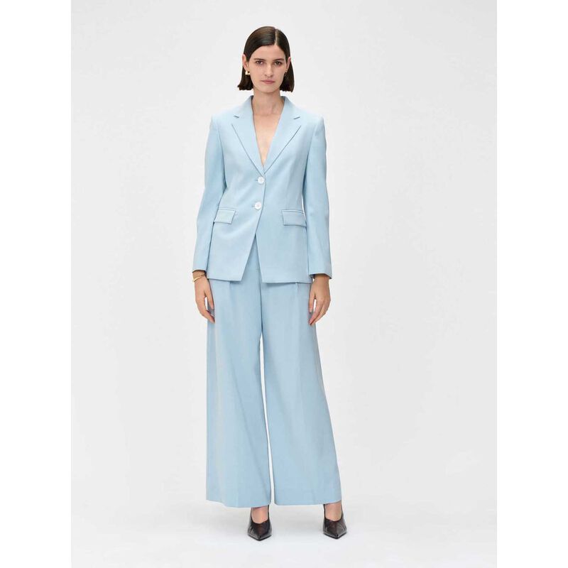 Veronika Maine Drapey Ecovero Viscose Semi Fitted Blazer image number 2